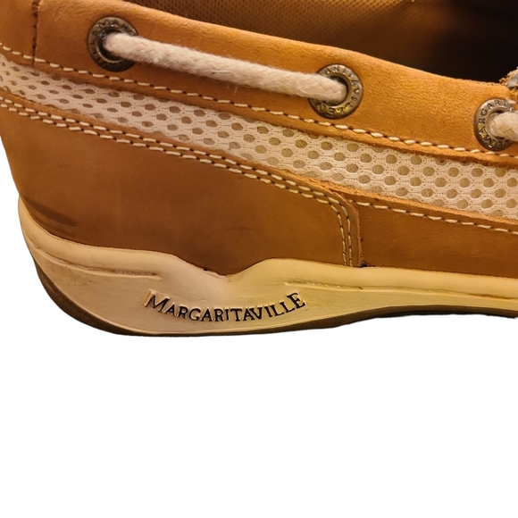 Margaritaville Womens Tan Leather Martinique MG9019H Boat Shoes Size US 8.5 - Picture 4 of 14